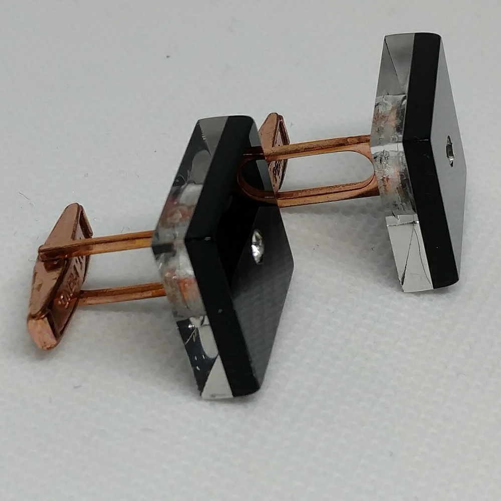 Mid-century Vintage Double Lucite cuff links